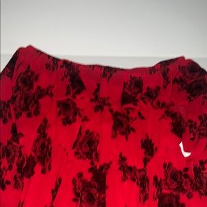 Floral Red Skirt